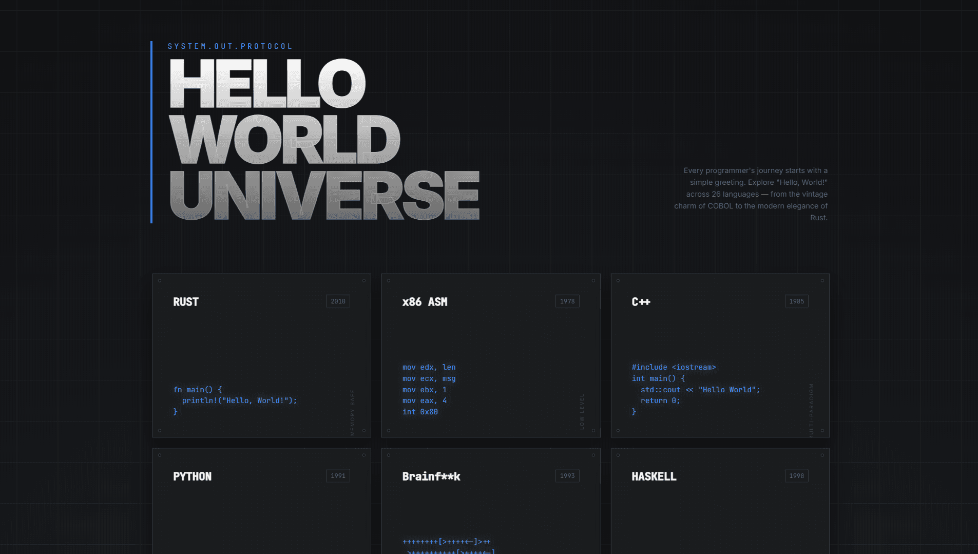 HELLO WORLD UNIVERSE Screenshot 1