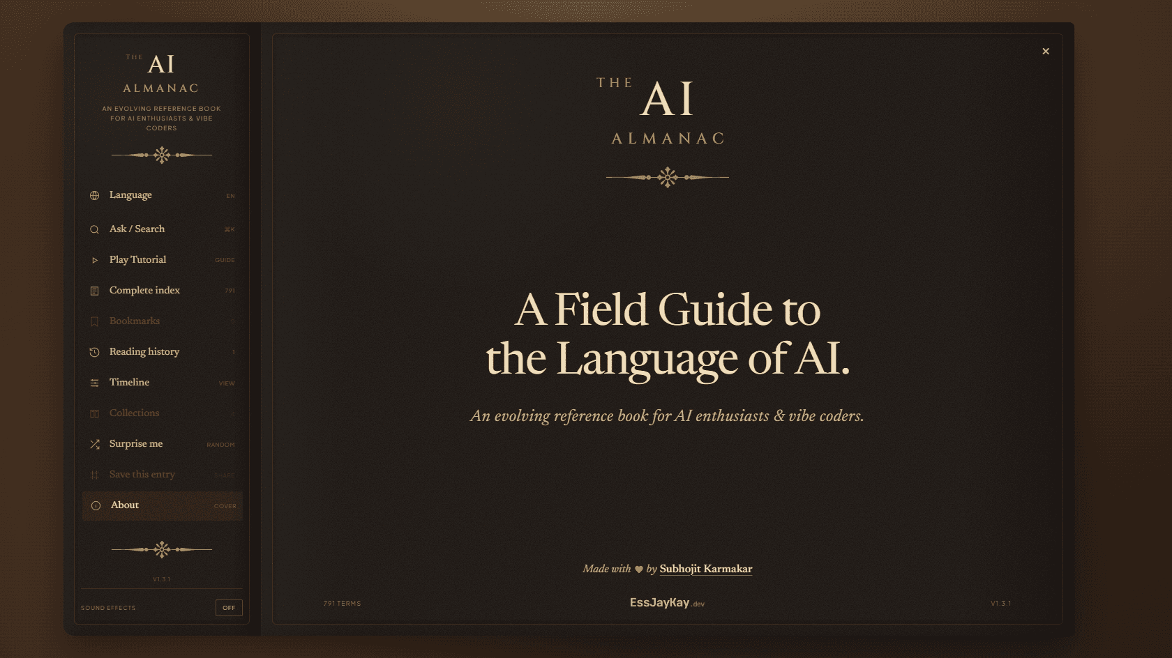 The AI Almanac About cover page