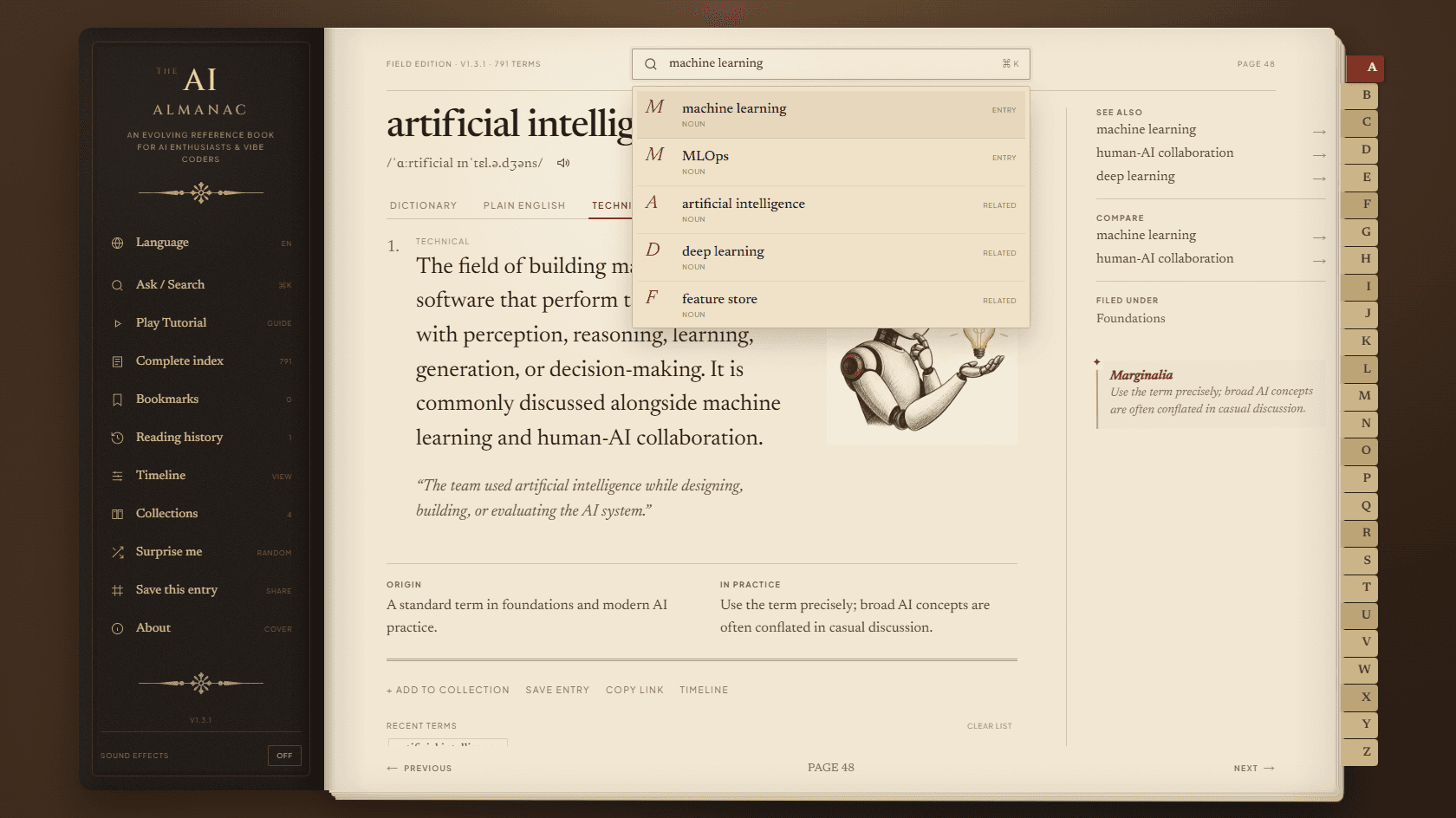 Searching the AI Almanac glossary